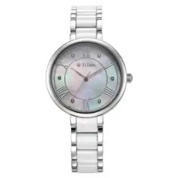 Women Ceramics Mother Of Pearl Analogue Watch - NT95217KD01-image-9