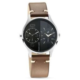 NP3237SL03 Tripster Black and Grey Dial Leather Strap Watch-image-32