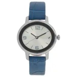 Women NP6107SL01 Silver Dial Blue Leather Strap Watch-image-47