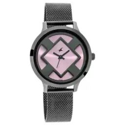 NP6210NM02 Fastrack  - Fit Outs Pink Dial with Mesh Metal Strap-picture-0