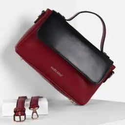 Women Colourblock Satchel Bag-image-48