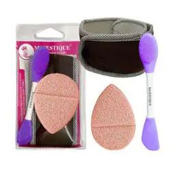 Facial Head Band Dual Sided Silicone Brush with Makeup Remover Sponge-29