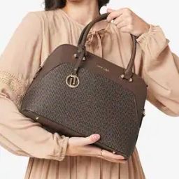 Women Monogram Valle24 Colourblock Satchel-image-53