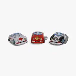 Unisex Set of 3 Wind Up Emergency Services Cars-0