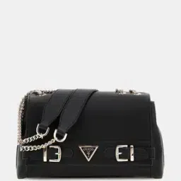 Guess Black Solid Eco Ali Convertible Flap Crossbody Bag-image-44