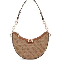 Printed Orlina Logo Top-Zip Hobo Bag-image-67