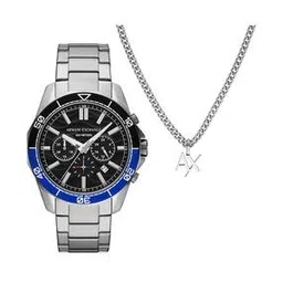 Men Water-Resistant Chronograph Watch-AX7166SET-image-22