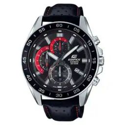 Men ED557 Edifice Analogue Watch with Leather Strap-EFV-550L-1AVUDF-30
