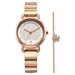Women Water-Resistant Pulse Analogue Watch with Bracelet - NT6221WM02F-image-57