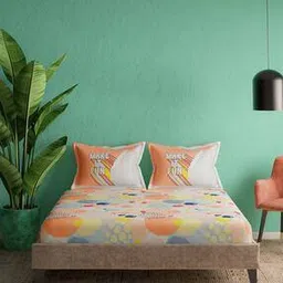 Printed Super King Bedsheet with Pillow Covers-image-45