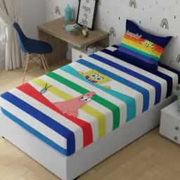 152 TC Sponge Bob Printed Cotton Single Size Bedsheet-image-13
