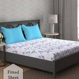 King-Size Cotton Bedsheet with 2 Pillow Covers-image-79