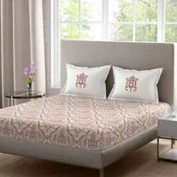 210 TC Super King-Size Cotton Bedsheet-image-45
