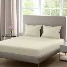 TC-300 Super King-Size Cotton Bedsheet with 2 Pillow Covers-image-23
