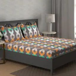 Double Size Bedsheet with 2 Pillow Covers-13