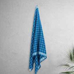 Set of 3 150 GSM Checked Bath Towels 57" x 27"-image-36