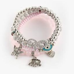 Women Set of 4 Beaded Stretch Bracelets-image-74