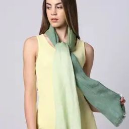 Scarf with Tasseled Hem-6