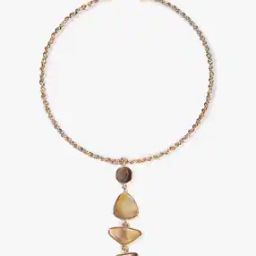Women Rose Gold-Plated Stone-Studded Short Necklace-image-57