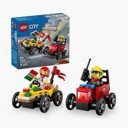 City Pizza Fire Truck Race Car Soapbox Racing Building Blocks-17