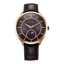 titan Men Stellar Caelum Sun Moon Sub-Dial Analogue Watch - 10028WL01-picture-22