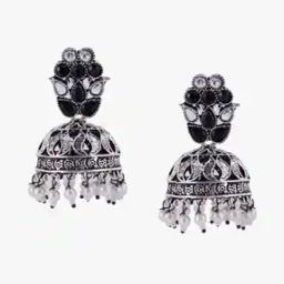 Women Stone-Studded Drop Earrings-image-71