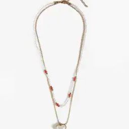 Women Beaded Heart Long Necklace-image-50
