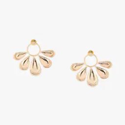 Women Gold-Plated Floral Dangler Earrings-16
