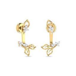 The Bodi 18 KT Yellow Gold Diamond-Studded Earrings-image-15