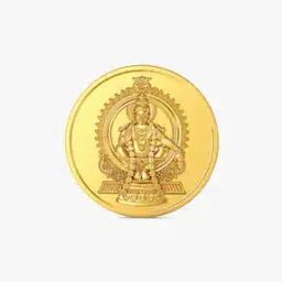 8G 22 KT Lord Ayappan Yellow Gold Coin-image-11