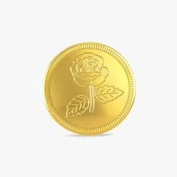 8G 22 KT Flower Yellow Gold Coin-image-92