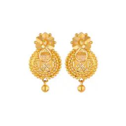 Yellow Gold Drop Earrings-2