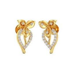 22 KT Yellow Gold Floral Studs-image-1