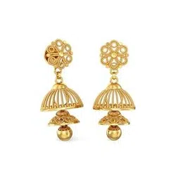 22 KT Yellow Gold Jhumka Earrings-image-68