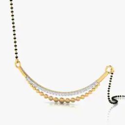 18KT (750) Yellow Gold Diamond-Studded Mangalsutra-image-6