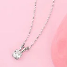 925 Sterling Silver Anushka's Zircon Pendant with Link Chain-image-87