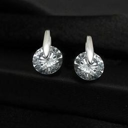 925 Sterling Silver Zirconia Twirl Stud Earring-image-69