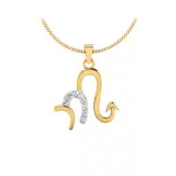 18 KT Yellow Gold Scorpio Diamond Pendant-image-7