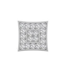iski uski 18 KT White Gold Diamond Stud Earrings-picture-13