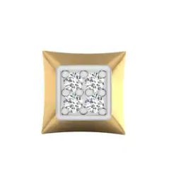 18 KT Yellow Gold Diamond Stud Earrings-image-46