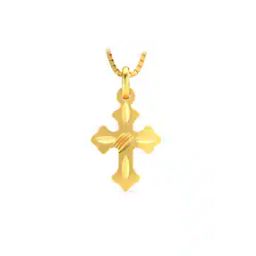 22 KT Yellow Gold Holy Cross Design Pendant-image-27