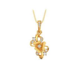 Yellow Gold Floral Pendant-image-43