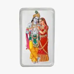 100G (999.9) Radha Krishna Silver Bar-image-91