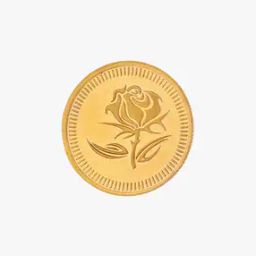 22 KT Hallmarked Flower Gold Coin-image-19