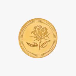 22 KT Hallmarked Flower Gold Coin-image-91