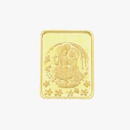 24KT Yellow Gold Radha Krishna Gold Coin-image-5