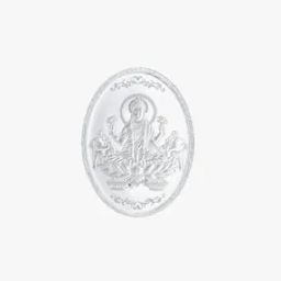 5 gm 999 Silver Oval Coin with Goddess Lakshmi Motif-image-69