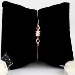 925 Sterling Silver Rose Gold Reel Bracelet-image-16