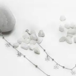 925 Silver Snowflake Charm Anklet (Single)-image-94