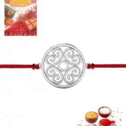 925 Silver Brother-Sister Silver Love Hallmark Rakhi-image-56